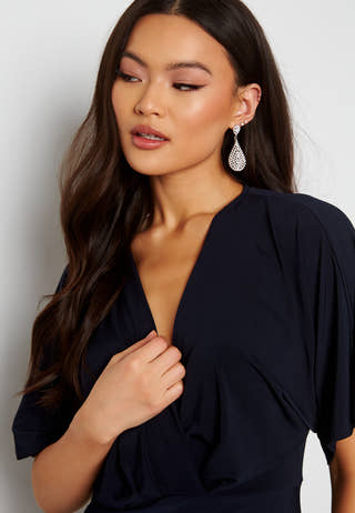 Kimono Sleeve Rouch Dress