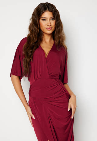 Kimono Sleeve Rouch Dress