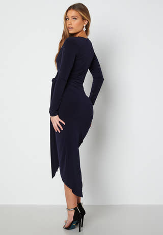 Long Sleeve Wrap Maxi Dress