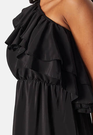 One Shoulder Ruffle Maxi Dress