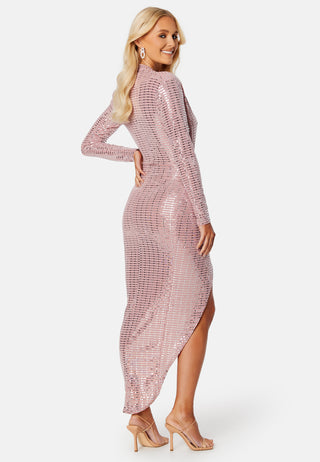 Sequin Rouch Maxi Dress