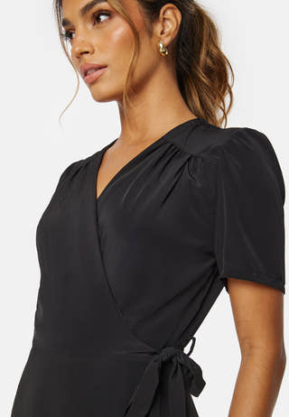 Short Sleeve Wrap Dress