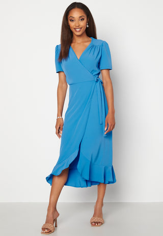 Short Sleeve Wrap Dress