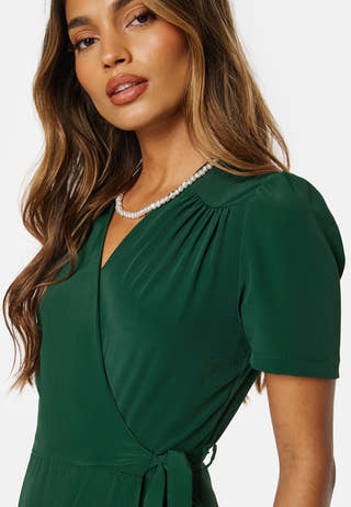 Short Sleeve Wrap Dress