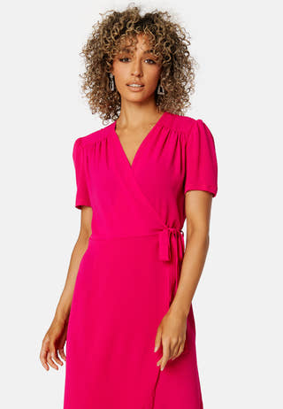 Short Sleeve Wrap Dress