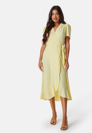 Short Sleeve Wrap Dress