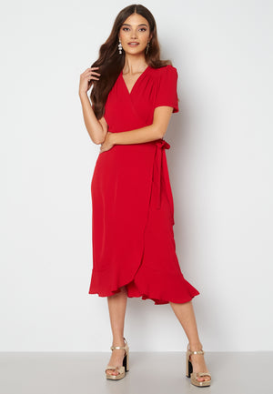 Short Sleeve Wrap Dress