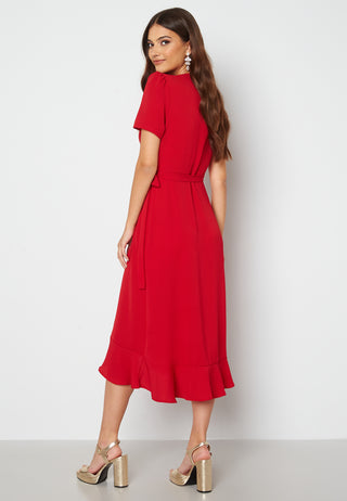 Short Sleeve Wrap Dress