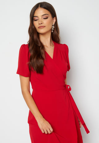 Short Sleeve Wrap Dress