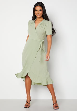 Short Sleeve Wrap Dress