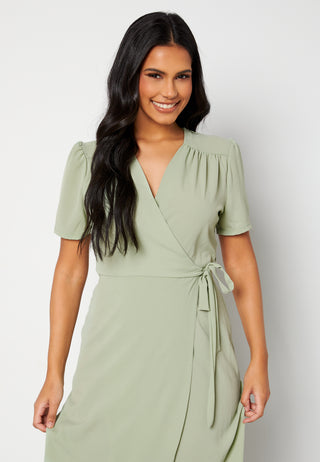 Short Sleeve Wrap Dress