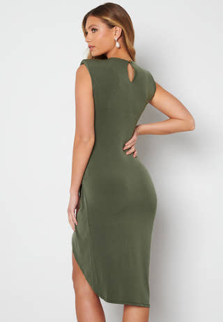 Sleeveless Drape Midi Dress