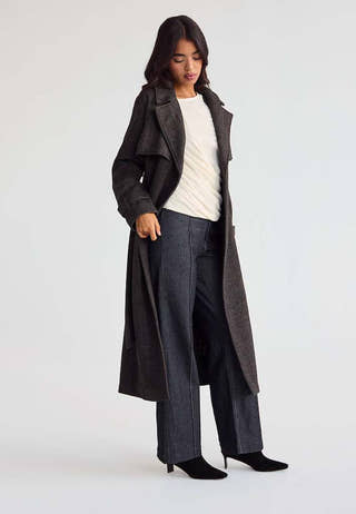 Tweed Trench Coat