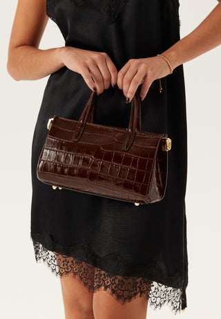 Ancona Glossy Croco Bag