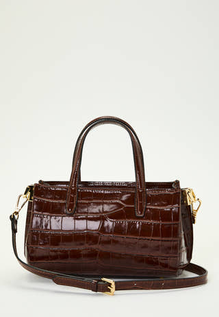 Ancona Glossy Croco Bag