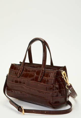 Ancona Glossy Croco Bag