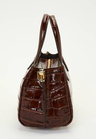 Ancona Glossy Croco Bag