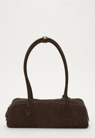 Suede Baguette Bag