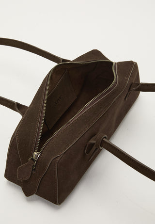 Suede Baguette Bag