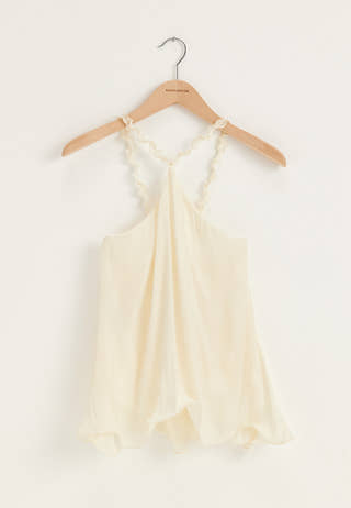 Halterneck Shimmer Flounce Top