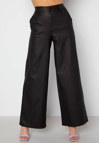 Belle HW Coated Wide Pants
