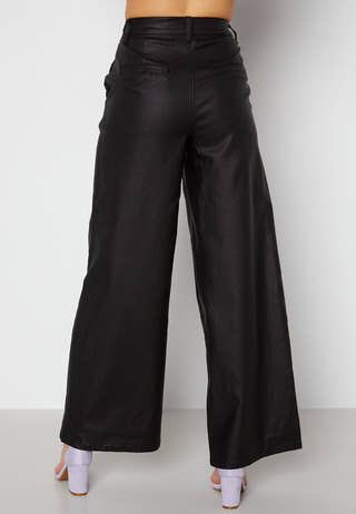 Belle HW Coated Wide Pants