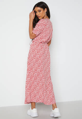 Elise S/S Long Wrap Dress
