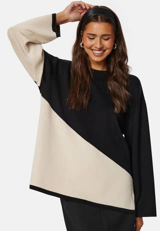 Objester Block L/S Knit Pullover