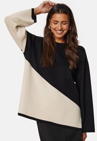 Objester Block L/S Knit Pullover