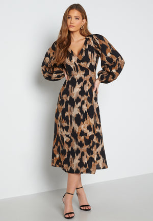 Leonora Wrap Midi Dress