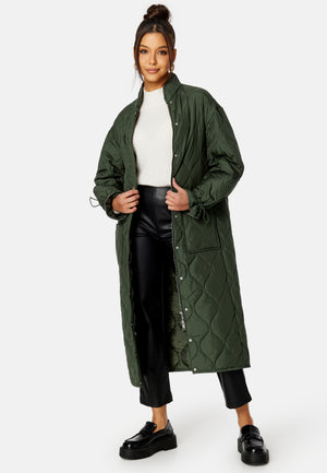 Line Long Quilted Jacket