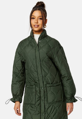 Line Long Quilted Jacket