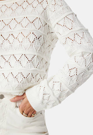 Liva L/S O-Neck Knit Pullover