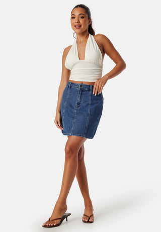 Objcarol Denim Short Skirt