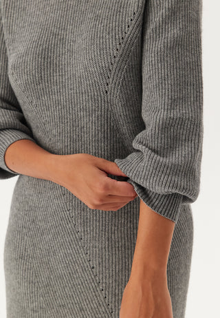 Objditte Re L/S Knit Midi Dress