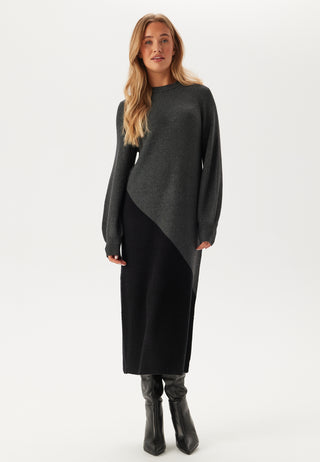 Objditte Re L/S Knit Midi Dress