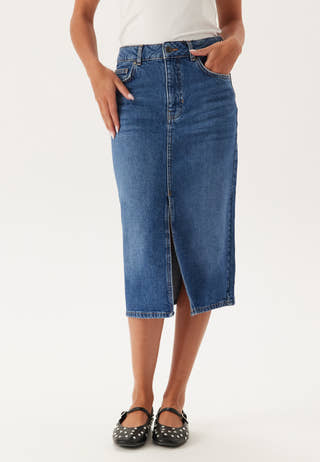 Objellen Mw Midi Denim Skirt