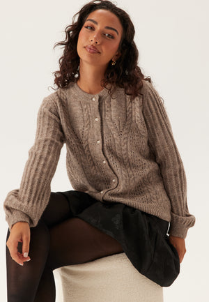 Objflora Re Ls Knit Button Cardigan