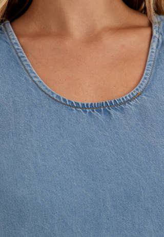 Objframe S/L SHORT DENIM DRESS