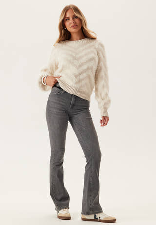 Objhollow L/S RE KNIT PULLOVER