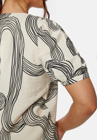 Objjacira S/S V-Neck Top