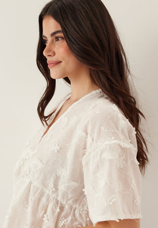 Objlora S/S RE V-NECK TOP