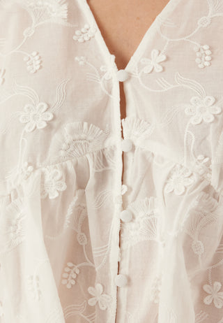 Objlora S/S RE V-NECK TOP