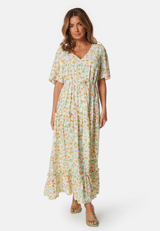 Objlorena New S/S LONG DRESS