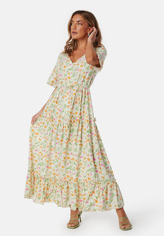 Objlorena New S/S LONG DRESS