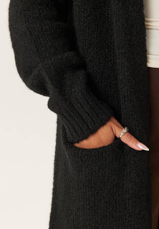 Objmilu Ls Lo Long Knit Cardig