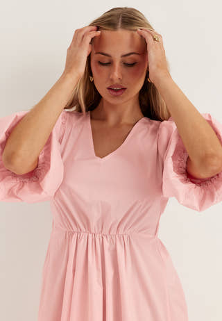 Objpaige 2/4 RE VNECK MIDI DRESS