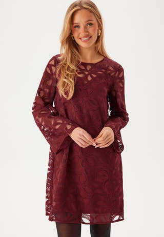 Objrose L/S RE LONG DRESS  RE