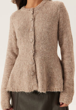 Objsaggia Re Ls Peplum Knit Ca