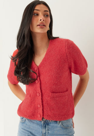 Objsaggia Re Ss V-neck Knit Cardigan